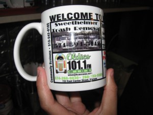 Oldies 101 Coffee Mug Available At Moyer's Cafe' In South Whitley