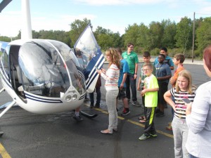 Staff & Students Get To Sit Inside "Chopper 101".  Take Pictures And Ask Questions At Lakeview Middle School