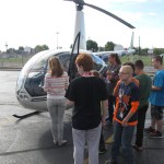Many Students Had The Opportunity To See And Sit Inside WIOE's "Chopper 101" At Lakeview Middle School