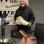 Chris Robert's Holding Shoes From The Tom Spiece Collection, Friday July 30th, 2021