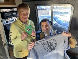 WIOE Listeners Get A WIOE Koozie and a Bob & Tom T-Shirt From Sister Station WGL
