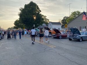 A Nice Sunset Over Mentone With Many Enjoying The Classic Cars