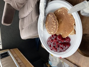 Taking Breakfast Home To Daughter Laney :)